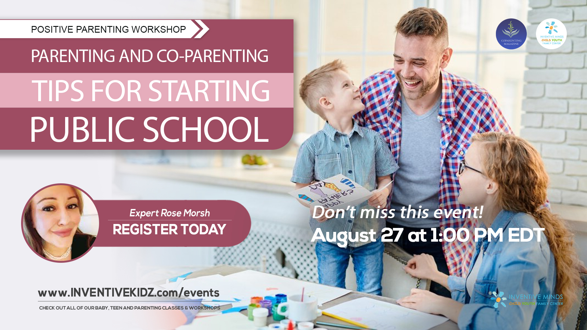 Parenting and Co-Parenting Tips for Starting Public School | Inventive Minds Kidz Academy Event Featured Image